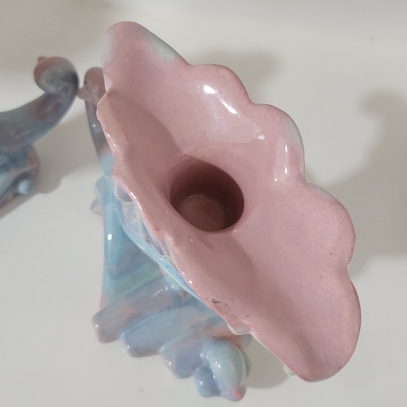 Vintage Royal Haeger Fleur De Lis Ceramic Candlesticks Pair - Picture 5 of 13